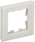 BRITE Рамка 1 -местная РУ-1-2-БрВа стекло ванильный IEK, BR-M12-G-K10 BRITE Рамка 1 -местная РУ-1-2-БрВа стекло ванильный IEK, BR-M12-G-K10